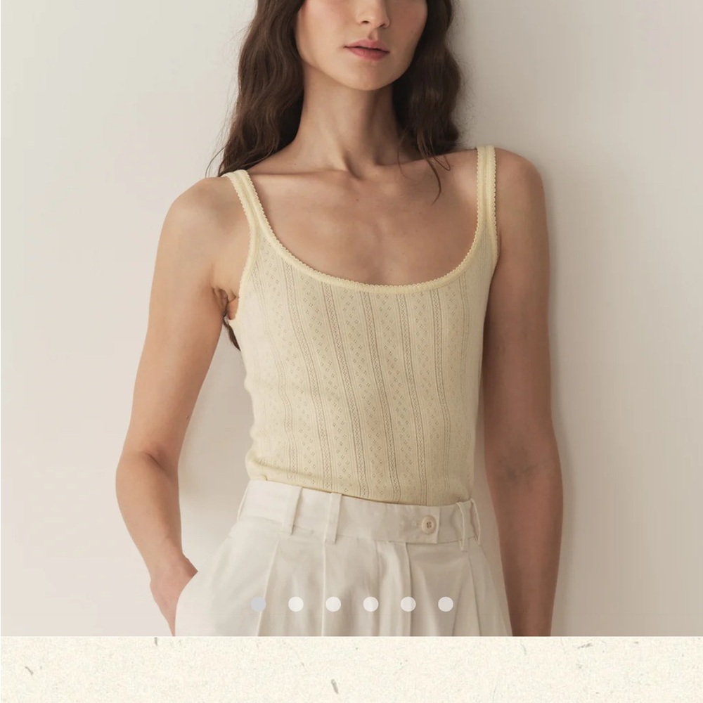Doen White Textured Knit Top